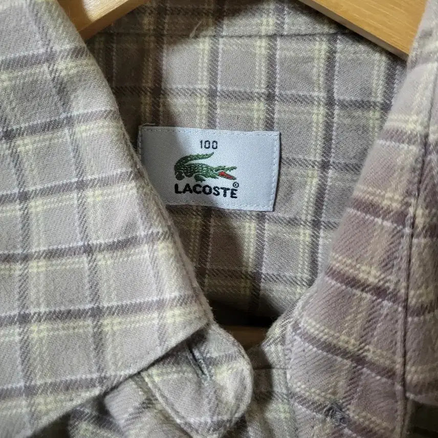 [BUNJANG] Lacoste Check Long Sleeve Shirt / 라코스테 체크 긴팔 셔츠