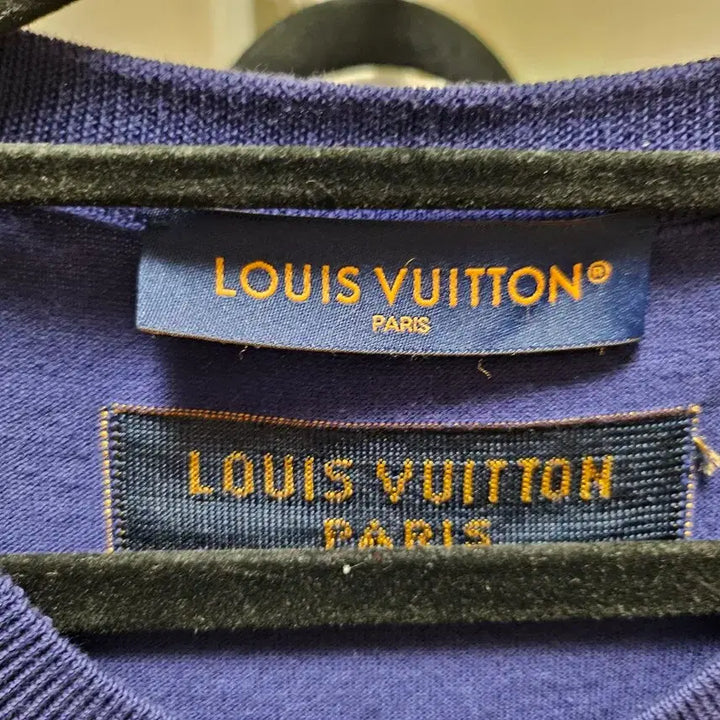 [BUNJANG] Louis Vuitton Script Logo Short Sleeve Intarsia Knit XL / 정품)루이비통 스크립트 로고 반팔 인타르시아니트 XL