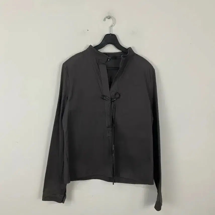 [BUNJANG] Gucci Lambskin Tie Neck Shirt / Gucci 구찌 양가죽 타이 넥 셔츠 42 <454>