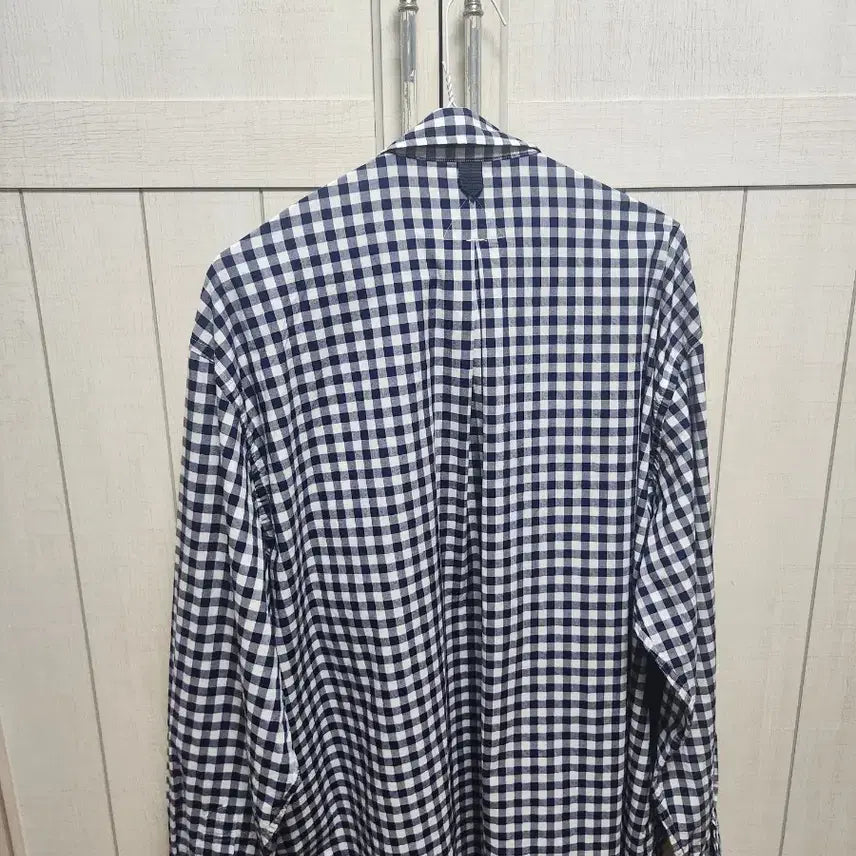 [BUNJANG] Softer Gingham Check Shirt Navy M Size / 소프터 깅엄체크셔츠 네이비 M사이즈