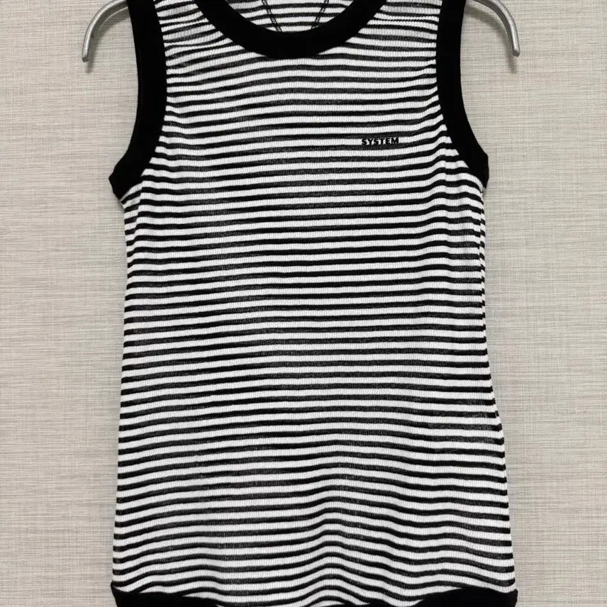 [BUNJANG] System Striped Ribbed Tank Top / 한섬 시스템 스트라이프 골지 나시 F