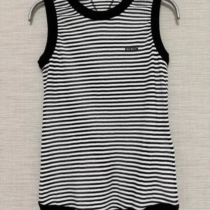 [BUNJANG] System Striped Ribbed Tank Top / 한섬 시스템 스트라이프 골지 나시 F