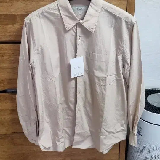 [BUNJANG] Firstfloor Draped Shirt Milk Tea / (새상품) 퍼스트플로어 새커 셔츠/드레이프 (44, 밀크티)