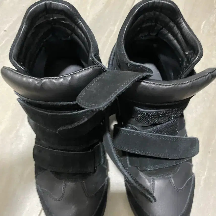 [SOLD OUT] 아쉬깔 이자벨마랑 더 에펠 드릭 레더 벨크로 소가죽 하이탑 블랙