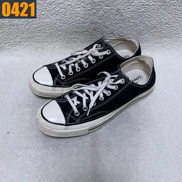 [BUNJANG] Converse Chuck Taylor Low Black Sneakers / 275 CONVERS 컨버스 척테일러 로우 블랙 스니커즈