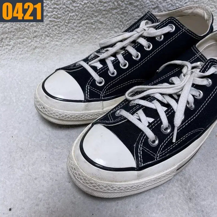 [BUNJANG] Converse Chuck Taylor Low Black Sneakers / 275 CONVERS 컨버스 척테일러 로우 블랙 스니커즈