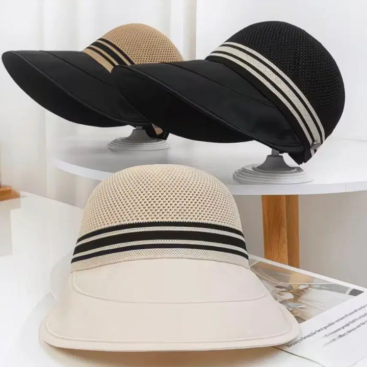 [BUNJANG] Sun Cap Mesh Hat - Black/Beige/Brown / 여름 썬캡 여성 메쉬 모자 블랙/베이지/브라운