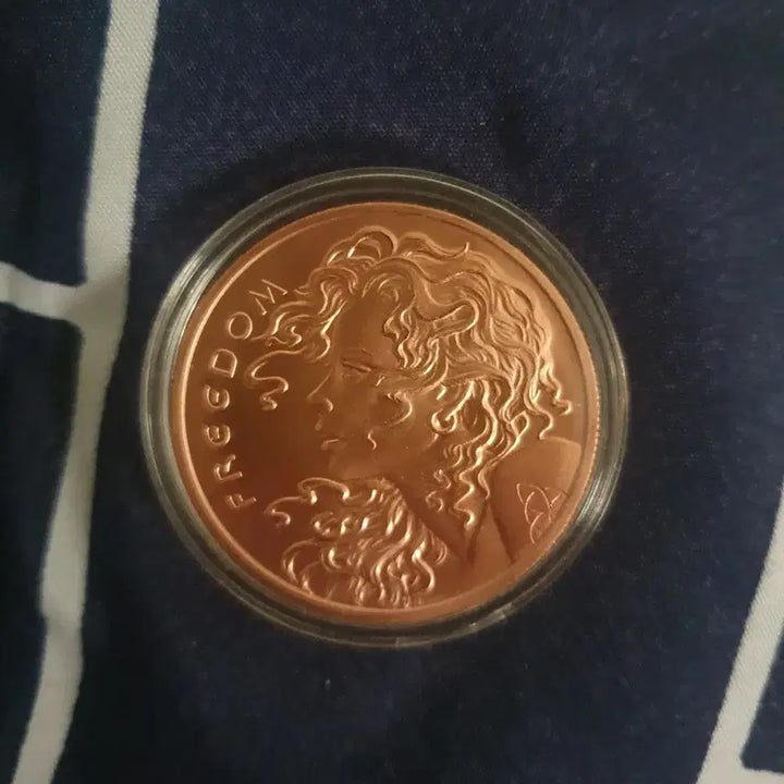 [BUNJANG] Freedom Girl 1 oz Copper Round (Display/Collectible) / 프리덤걸 쿠퍼라운드 동화 (구리) 1온스