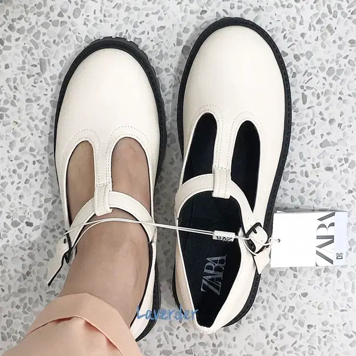 [SOLD OUT] 자라 메리제인 플랫 플랫폼 구두 37