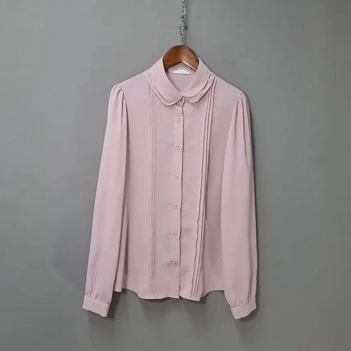 [BUNJANG] Pink Double Round Collar Blouse / 핑크색 이중 둥근 카라 블라우스