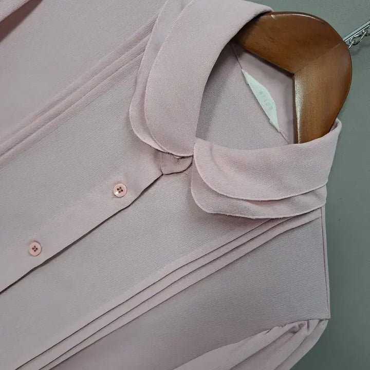[BUNJANG] Pink Double Round Collar Blouse / 핑크색 이중 둥근 카라 블라우스