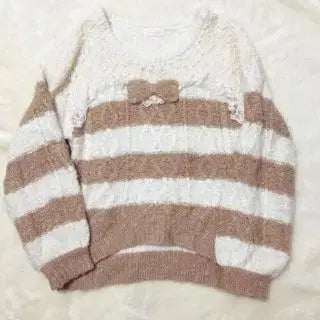 [SOLD OUT] lizlisa 리즈리사 리본 스트라이프 니트