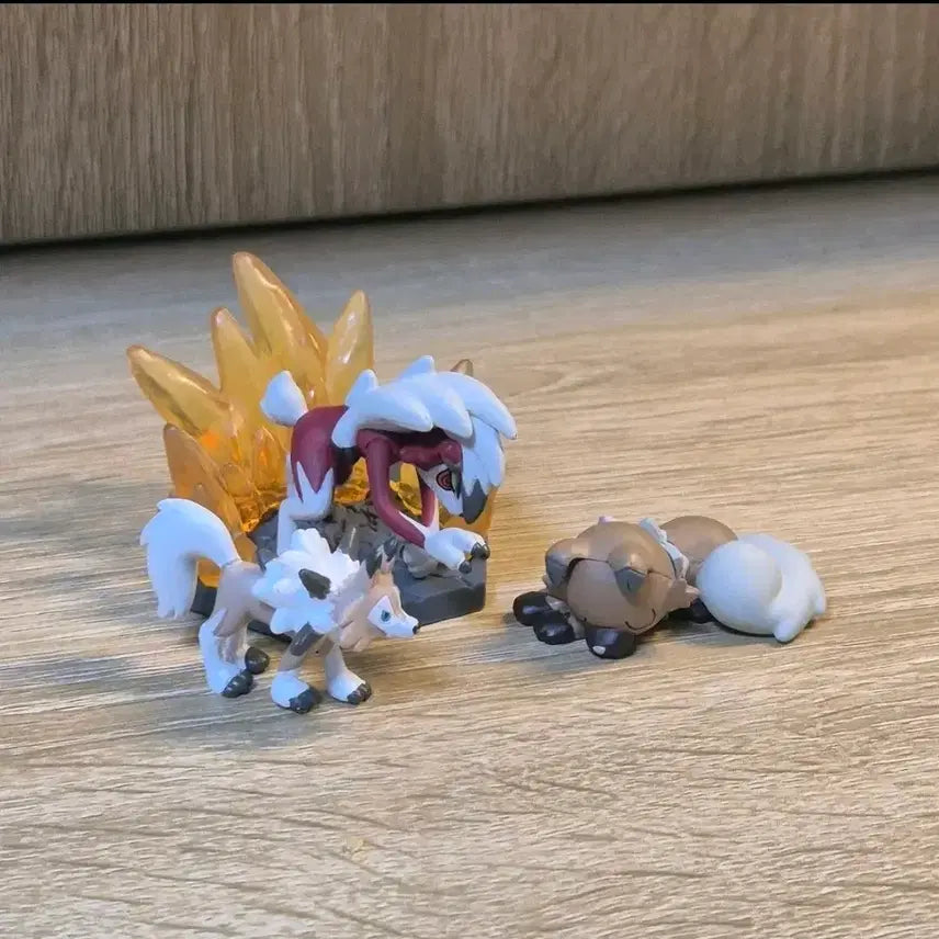 [BUNJANG] Pokemon Lycanroc Evolution Set Figure / 포켓몬 피규어 고전 가챠 루가루암 진화세트