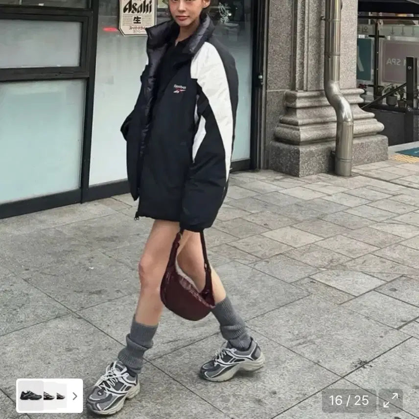 [BUNJANG] Reebok Trinity Gray Sneakers (240) / 1회착용) 리복 트리니티 운동화 차콜 (240)