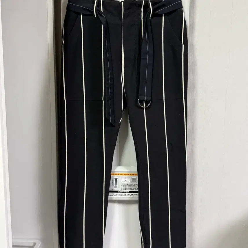 [BUNJANG] Brunello Cucinelli Striped Cotton Belted Pants / 브루넬로쿠치넬리 여성 바지