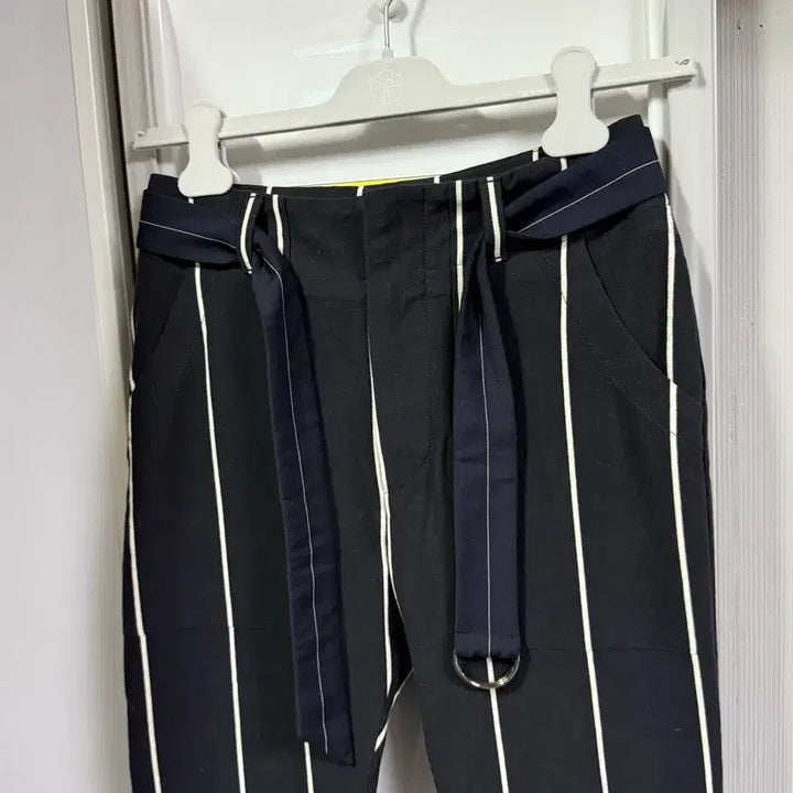 [BUNJANG] Brunello Cucinelli Striped Cotton Belted Pants / 브루넬로쿠치넬리 여성 바지
