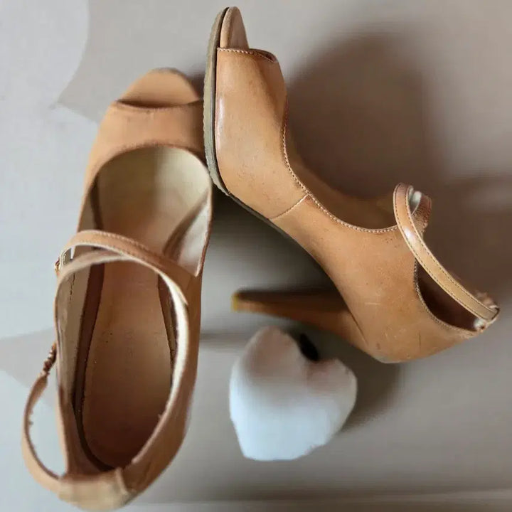 [BUNJANG] Rockport Beige Leather Open-Toe Sandals / 락포트 베이지색 가죽 오픈토샌들(220. 무배)