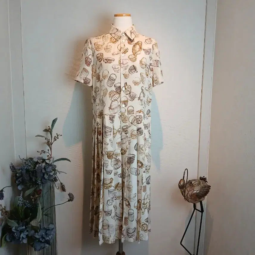 [SOLD OUT] 이태리 수입 명품 ZANINI자니니 실크원피스 사이즈42. 한국사이즈55