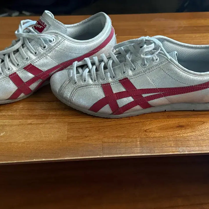 [BUNJANG] Onitsuka Tiger Olympus Silver Wine Sneakers / 오니츠카 타이거 올림푸스 270mm 실버 와인