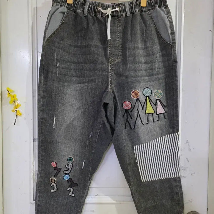 [BUNJANG] Spring Summer Elastic Wide Leg Trousers / 봄  여름   디자인이 예쁜 밴딩 스판  와이드 베기통바지 새상품 88까