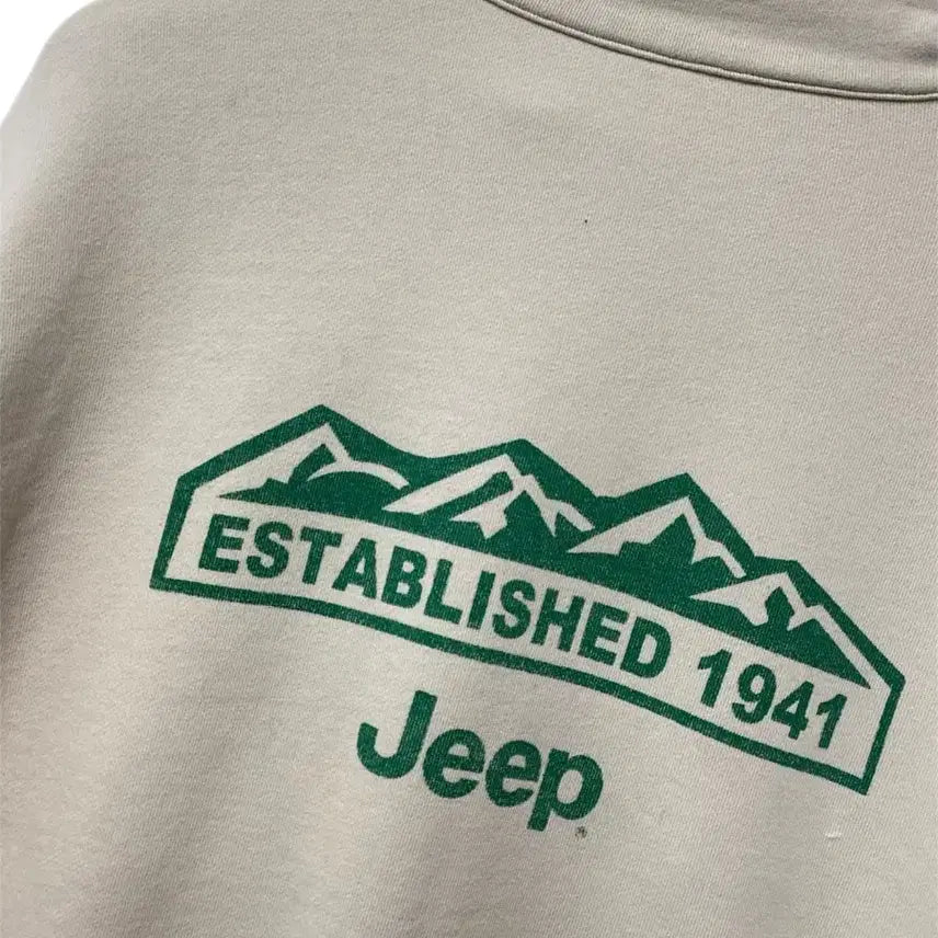[BUNJANG] JEEP Half-Zip Sweatshirt / 지프 JEEP 반집업 맨투맨 L