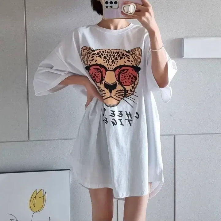 [BUNJANG] Oversized White Short Sleeve T-shirt / 빅사이즈 반팔티셔츠