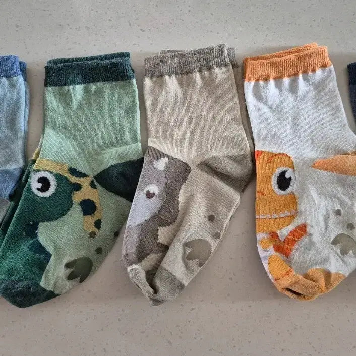 [BUNJANG] Kids Non-Slip Socks 5-Pair Bundle / 남아 미끄럼방지 양말 5켤례 일괄