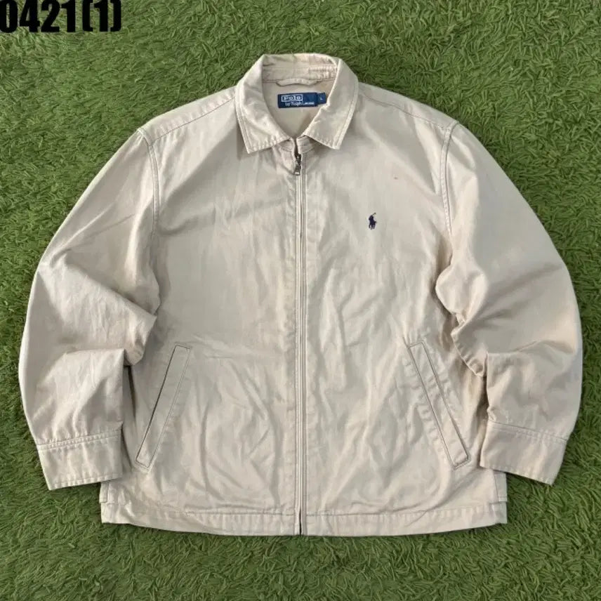 [SOLD OUT] 폴로 랄프로렌 베이지색 면 집업 자켓 L