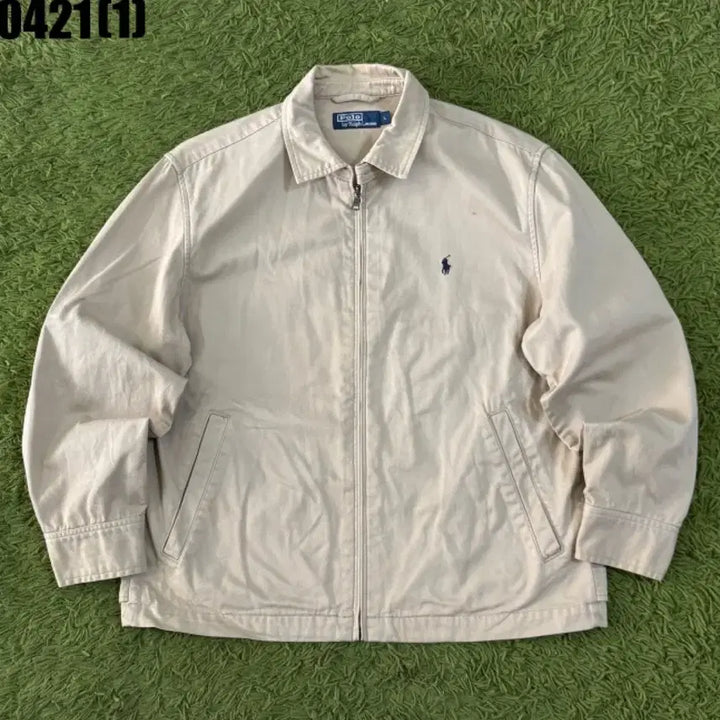[SOLD OUT] 폴로 랄프로렌 베이지색 면 집업 자켓 L