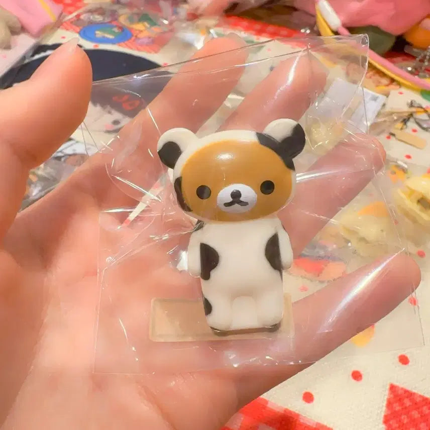 [BUNJANG] San-X Rilakkuma Cow Zebra Figure / 고전 산엑스 리락쿠마 젖소 얼룩말 피규어 집게