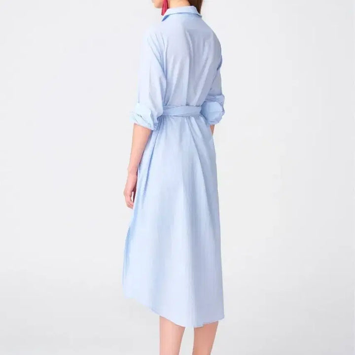 [BUNJANG] ZARA Embroidered Wrap Long Shirt Dress / 자라/S) 유니크한 랩 스타일 자수 롱 셔츠 원피스