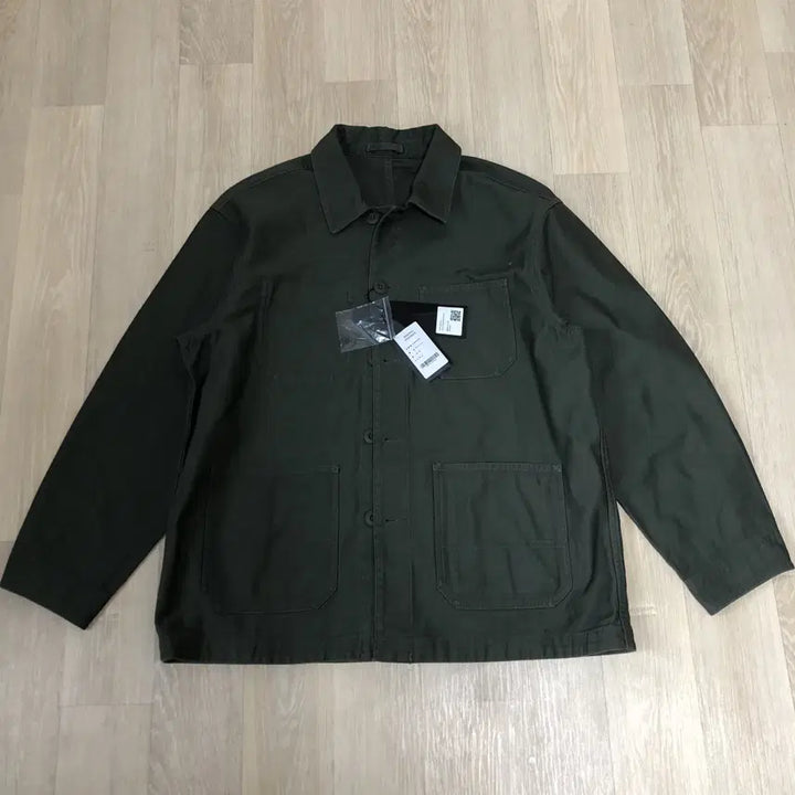 [BUNJANG] Musinsa Standard Cotton Back Sateen Chore Work Jacket / M) 새상품 무탠다드 코튼 백사틴 초어 워크 자켓 카키 &amp; 네이비