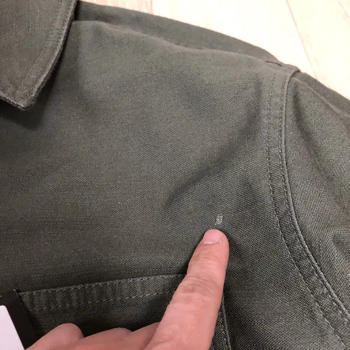 [BUNJANG] Musinsa Standard Cotton Back Sateen Chore Work Jacket / M) 새상품 무탠다드 코튼 백사틴 초어 워크 자켓 카키 &amp; 네이비