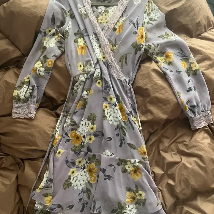 [SOLD OUT] 킴스부티크 꽃무늬 레이스 롱 원피스