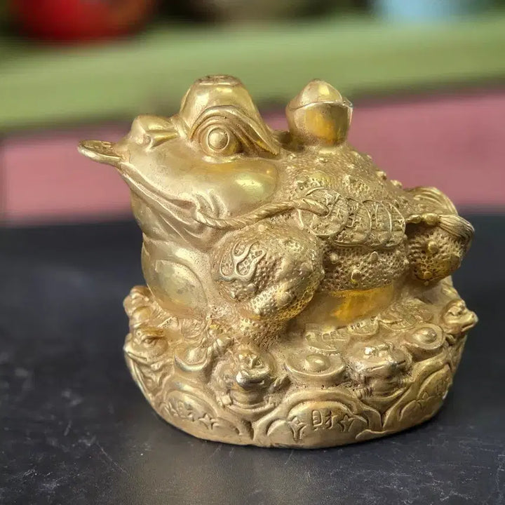 [BUNJANG] Golden Fortune Toad Bronze Sculpture / 황금 복 두꺼비 동조각상