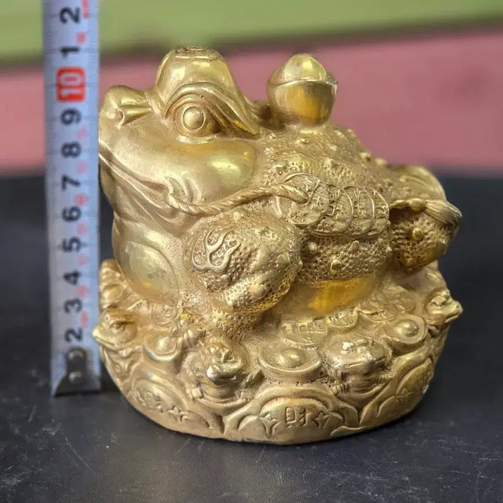 [BUNJANG] Golden Fortune Toad Bronze Sculpture / 황금 복 두꺼비 동조각상