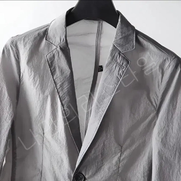 [BUNJANG] Blazer Windbreaker Jacket (Gray) - Men&
