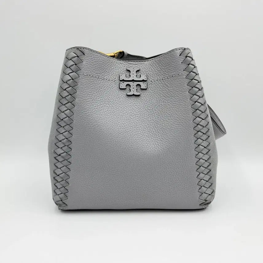 [BUNJANG] Tory Burch McGraw Mesh Patch Leather Bucket Tote Bag / 토리버치 맥그로우 메쉬패치 가죽 버킷백 토트백