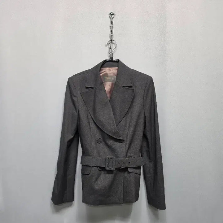[BUNJANG] EMILE Double Breasted Blazer / EMILE 에밀 벨트 더블 브레스트 자켓