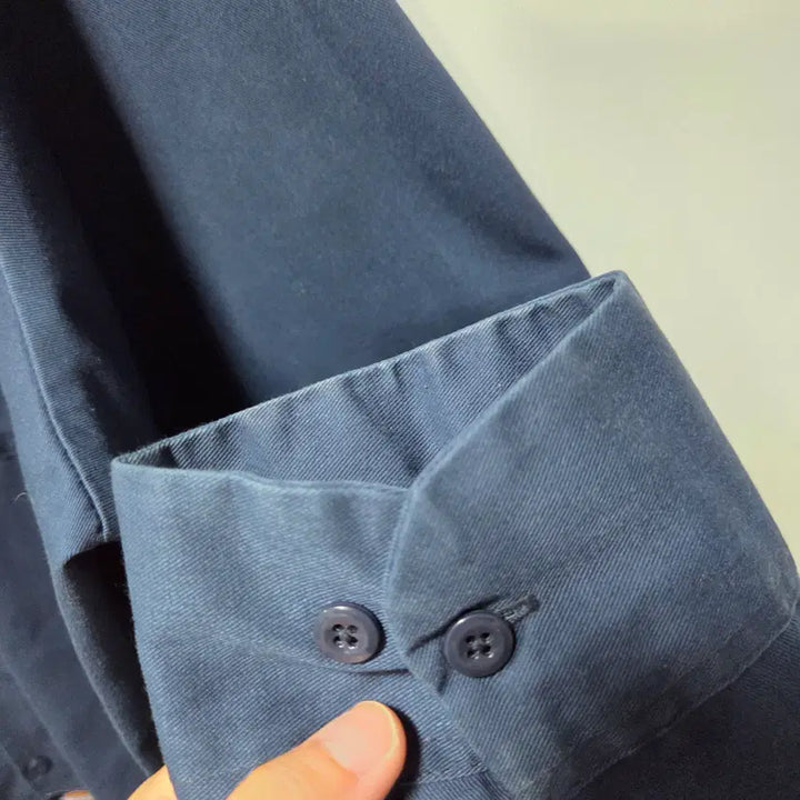[BUNJANG] Dickies Navy Two-Pocket Oversized Work Shirt / 디키즈 네이비 투포켓 오버핏 워크 셔츠  26042106