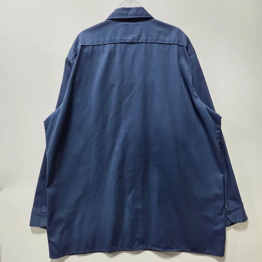 [BUNJANG] Dickies Navy Two-Pocket Oversized Work Shirt / 디키즈 네이비 투포켓 오버핏 워크 셔츠  26042106
