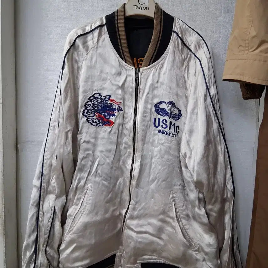 [SOLD OUT] AVIREX USMC 항공 점퍼 리브시블 블랙 XL