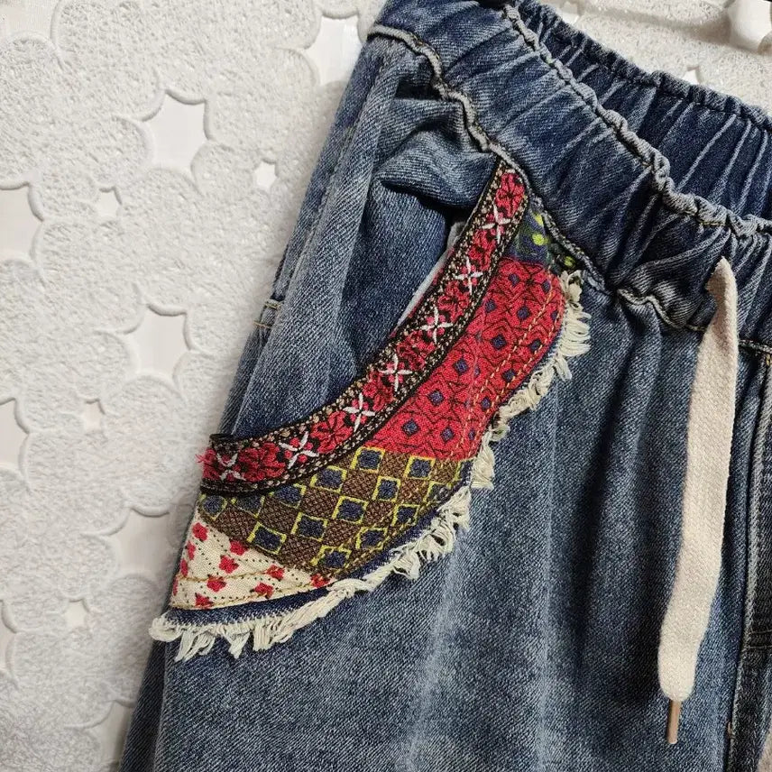 [SOLD OUT] 청 밴딩바지 여성66~77
