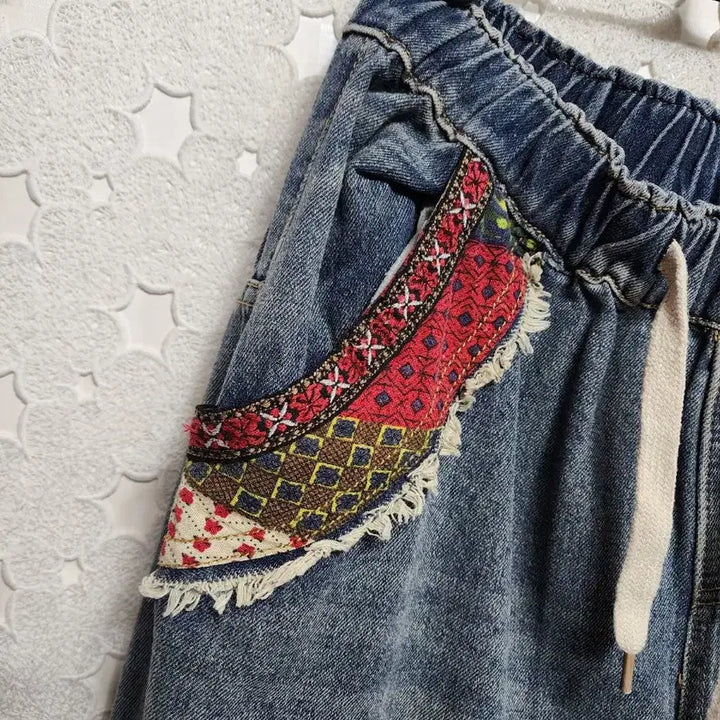 [SOLD OUT] 청 밴딩바지 여성66~77