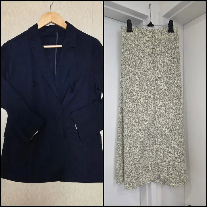 [BUNJANG] Navy Jacket &amp; Long Skirt Set / 세트판매)네이비지켓 * 롱스커트