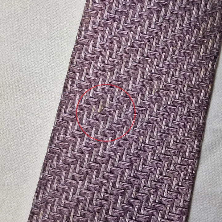 [BUNJANG] Hermès Lilac Geometric Silk Necktie / 에르메스 라일락 기하패턴 실크 넥타이