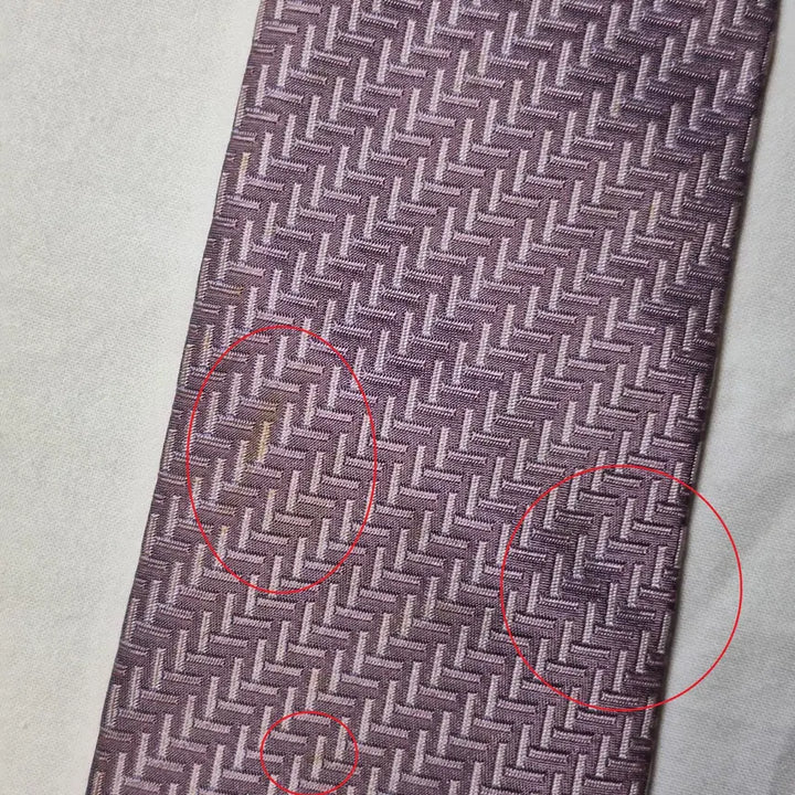 [BUNJANG] Hermès Lilac Geometric Silk Necktie / 에르메스 라일락 기하패턴 실크 넥타이