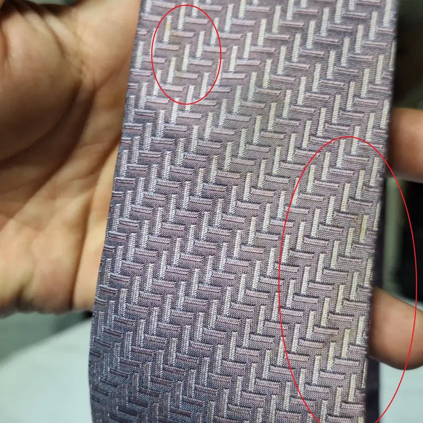 [BUNJANG] Hermès Lilac Geometric Silk Necktie / 에르메스 라일락 기하패턴 실크 넥타이