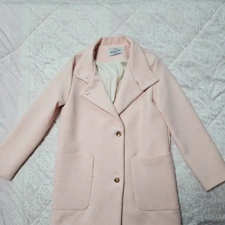 [BUNJANG] Maje Pink Half Coat / 마쥬 핑크색 하프 코트