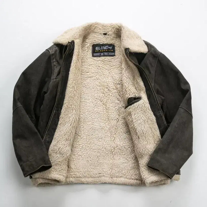 [BUNJANG] PAFJ Vintage Suede Mouton Jacket / PAFJ 빈티지 Suede Mouton Jacket